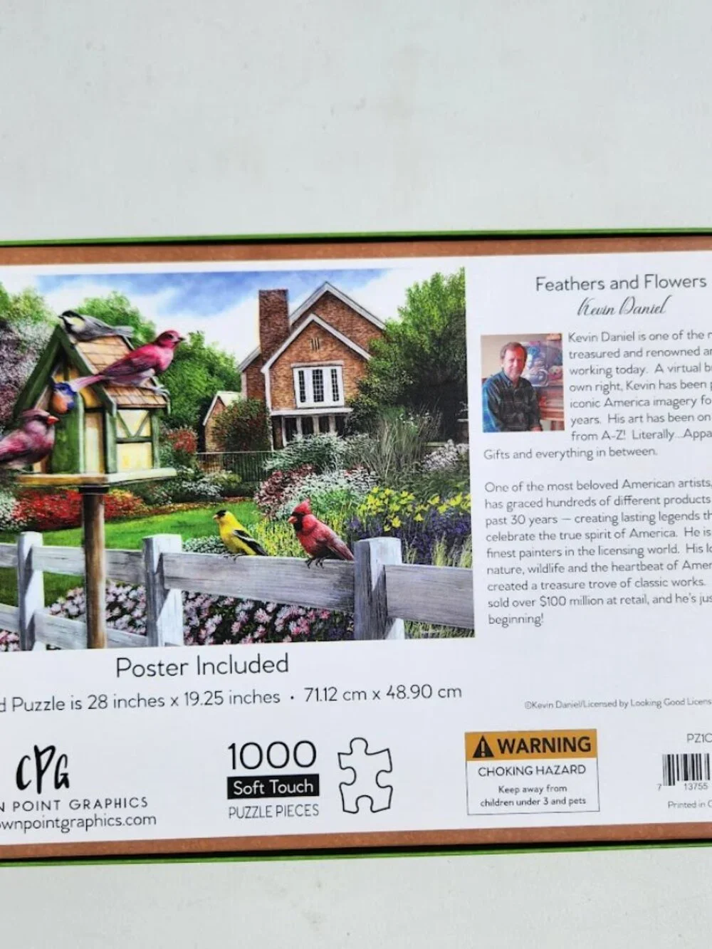 Feathers and Flowers 1000 Piece Jigsaw Puzzle Kevin Daniel Wild Birds Puzzle wit